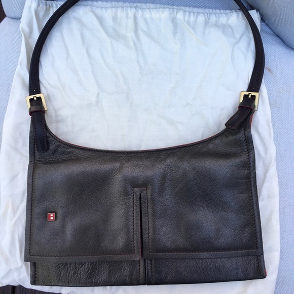 Authentic leather metallic olive Bally shoulder bag - Picture 3 of 5